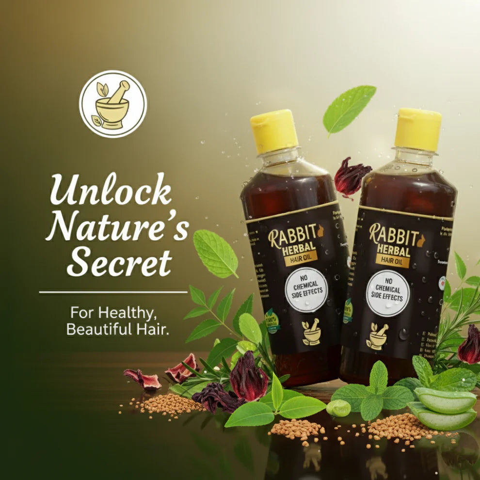 Rabit Herbal Hair Oil - 100% Effective!