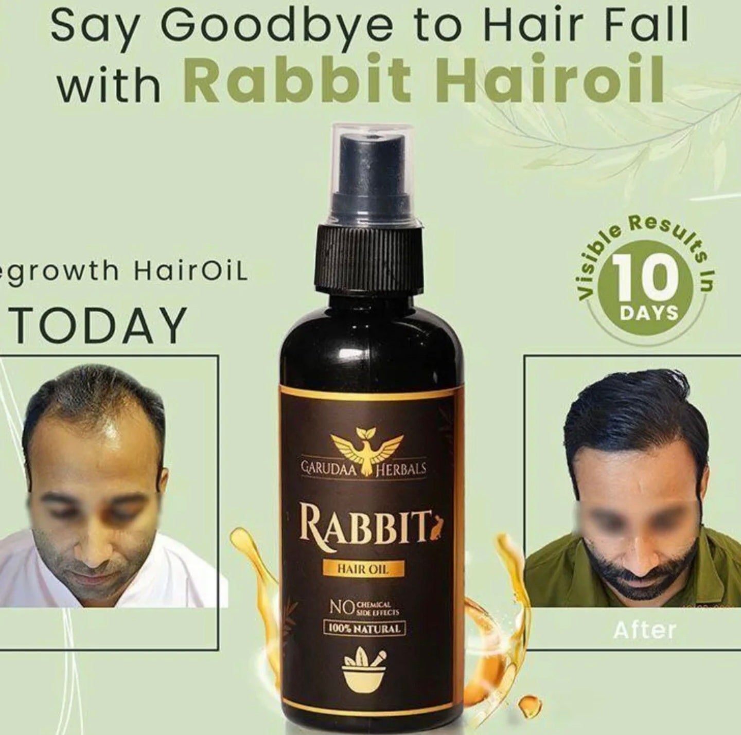 Rabit Herbal Hair Oil - 100% Effective!